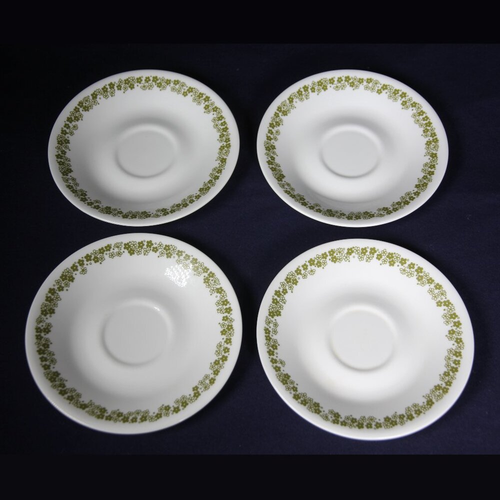 Vintage Corningware Corelle “Crazy Daisy” Spring Blossom Saucers (8)